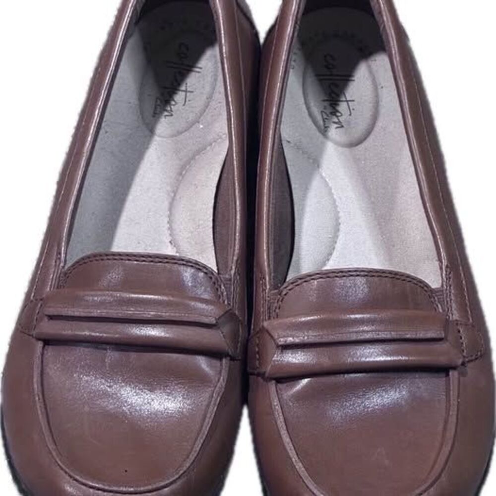 Women's Clarks Collection Ashland Lily Brown Leather Loafers Size 10